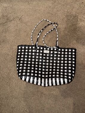 kate spade Black and White Woven Tote